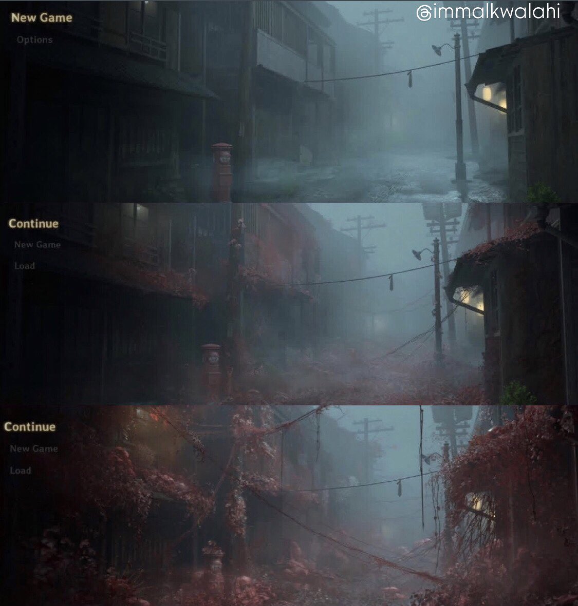 Silent hill f background changes as you progress in the game 🌫️🌸