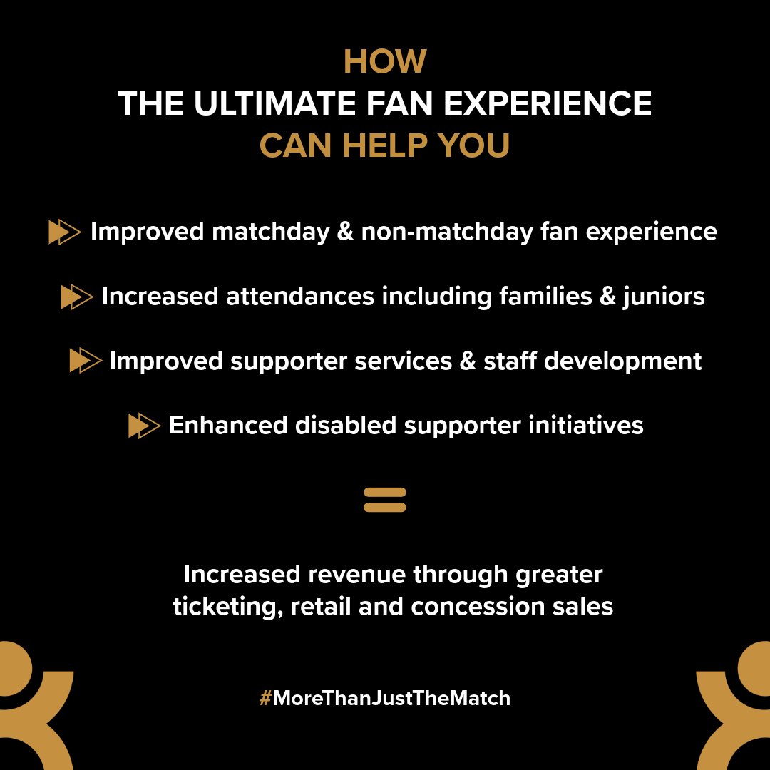 theultimatefanx's tweet photo. From improved supporter services, to increased revenue and attendances..

Here’s how The Ultimate Fan Experience can help your organisation ⬇️

Get in touch today to arrange your free Fan Experience Assement quote.

#MoreThanJustTheMatch https://t.co/GmvpZn3DXb