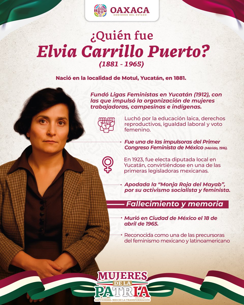 Este Septiembre, Mes de la Transformación, rendimos homenaje a las #MujeresDeLaPatria que, con su fuerza y convicción, forjaron las bases de un país más justo y libre.

Descubre su historia y únete a la celebración del #MesDeLaPatria. 🇲🇽