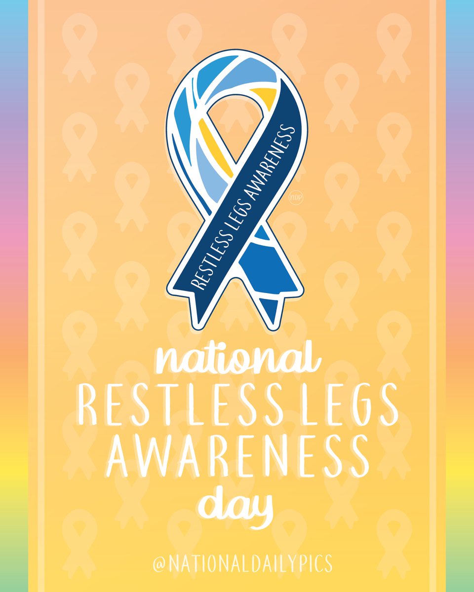 NationalDayPics's tweet image. Happy National Restless Legs Awareness Day! 🧡

Fun Fact: #NationalRestlessLegsAwarenessDay dates back to 2012! 

🧡🧡Follow @NationalDailyPics on instagram for more!🧡🧡

#RestlessLegsAwarenessDay #NationalRestlessLegsAwarenessDay2025 #NationalDailyPics