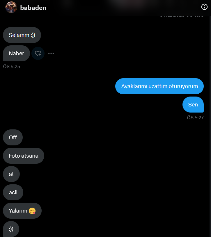 Şimdi sana ne mesajlar geliyordur :))