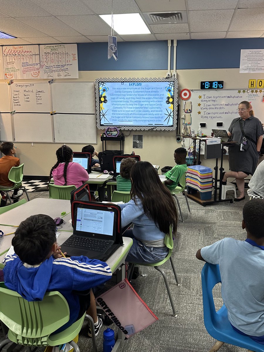 Alaina_Boaz's tweet image. Great things are happening in 3rd–5th grade math classrooms at @HendersonMISD! 🎉 Personal i-Ready lesson trackers, partners collaborating, and teachers modeling powerful think-alouds. Love seeing students engaged and growing! #MidlandISDMath #ExcellenceInAction @MISDTandL