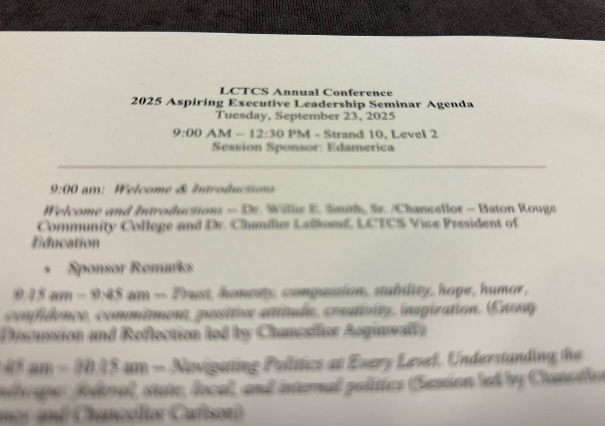 Kicking off the <a href="/golctcs/">LCTCS</a> Conference right with the 2025 Aspiring Executive Leadership Seminar! Grateful for all our Chancellors leading the way today especially my Friends <a href="/DrWillieESmith1/">Dr. Willie E. Smith</a> &amp; <a href="/stacyaspinwall/">Neil Aspinwall</a> for setting the tone! We’re Bobcat proud of <a href="/goCLTCC/">CLTCC😺</a>’s participants Joey