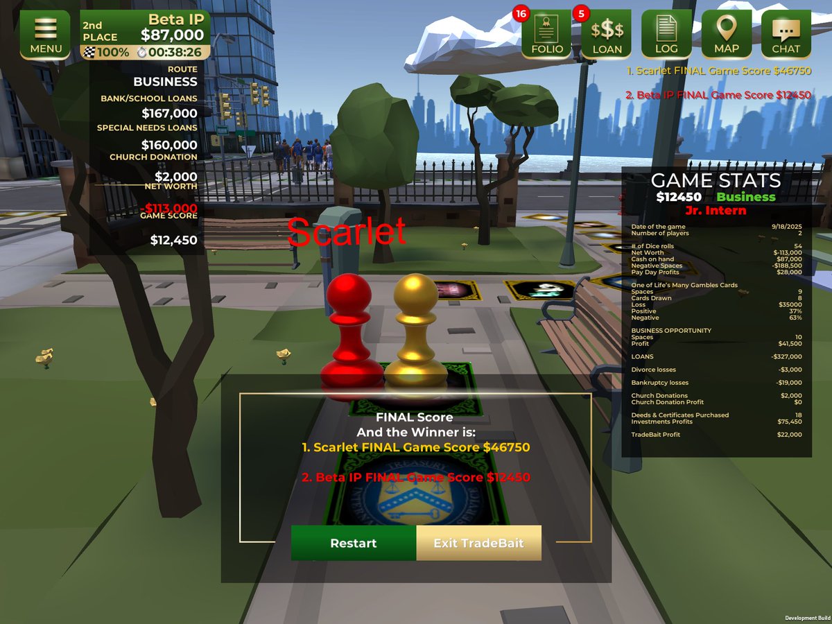 TradeBaitGame's tweet image. Divorced &amp;amp; Bankrupt in same game.  What are the odds? Then it basically went downhill from there. 

#JrIntern #BusinessRoute
#GameScore-$12K
9 #OneofLifesManyGamblescards-($35K)
10 #BusinessOpportunitycards-$42K
18 #DsandCs #Investments-$75K
#PayDays-$28K
#BankLoans-($327K)