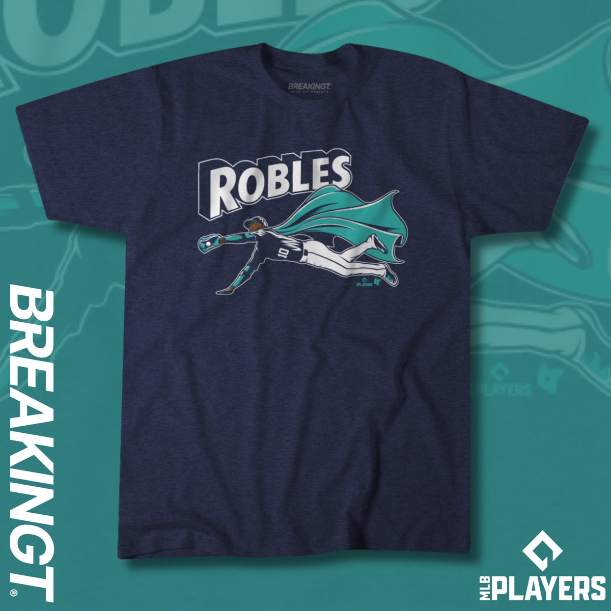 BreakingT's tweet image. It's a bird... It's a plane... It's Víctor Robles!

Licensed by @mlbpa available now at BreakingT.com!

#Seattle #TridentsUp #VictorRobles