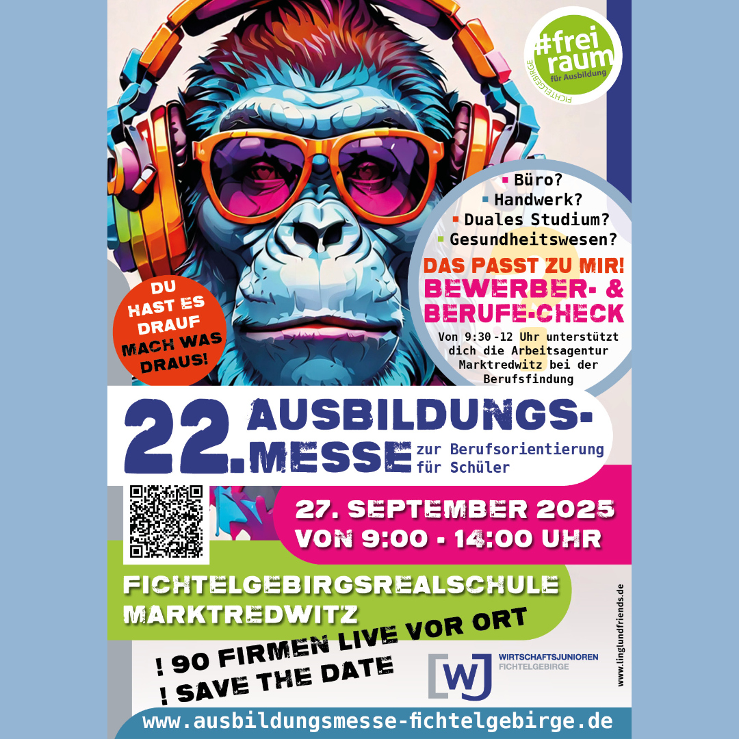 linglundfriends's tweet photo. Am 27.9. findet in #Marktredwitz die 22. Ausbildungsmesse #Fichtelgebirge statt. Über 90 Unternehmen aus #Oberfranken zeigen ihr Ausbildungsangebot. Ideal für junge Menschen, die eine Ausbildung suchen, sich über Ausbildungen informieren wollen. Infos hier https://t.co/uRR4vMrnBg https://t.co/M2FGqXTv3o