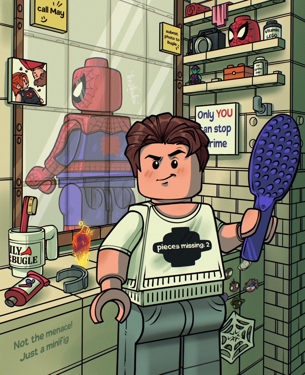 Lego spider-man  is here 🕸️

I continue the series "Two Sides of me"

#legospiderman #legoart #spidermanacrossthespiderverse
#fanart #spidermancomics
#legospidermanart
<a href="/LEGO_Group/">LEGO</a>