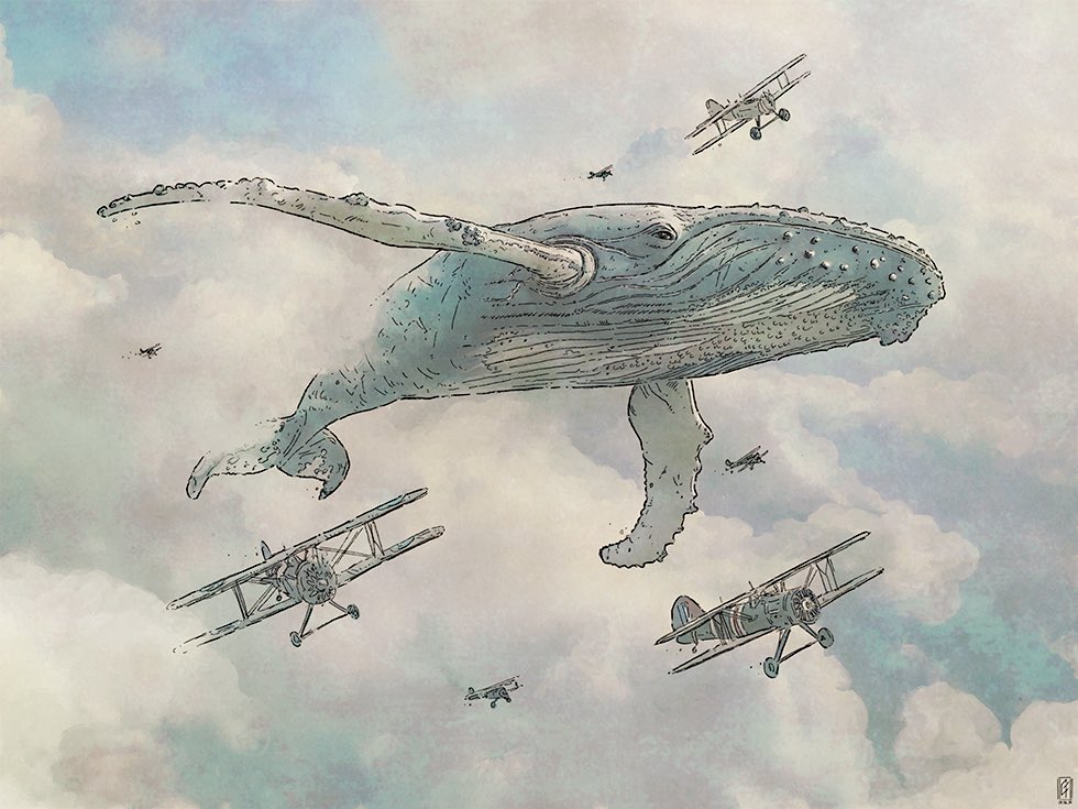 GFromenteau's tweet image. Flying #leviathan , you all know my passion for #whales in the #sky .