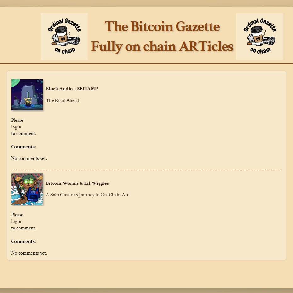 Newest FULLY on chain article 👀 by <a href="/BitBragi/">₿ragi</a> 

An censorship resistant article a day keeps free speech alive

Read all about it fully on chain "Block Audio + $BITAMP: The Road Ahead" 

static.unisat.io/preview/ed0c26…
