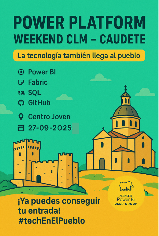 🧐Atent@, que llegas a tiempo para conseguir tu entrada gratis para este sábado en #Caudete, para el primer #PowerPlatformWeekendCLM.

¿Te vienes?

#data #comunidad #fabric #powerbi #ia

eventbrite.es/e/1o-power-pla…