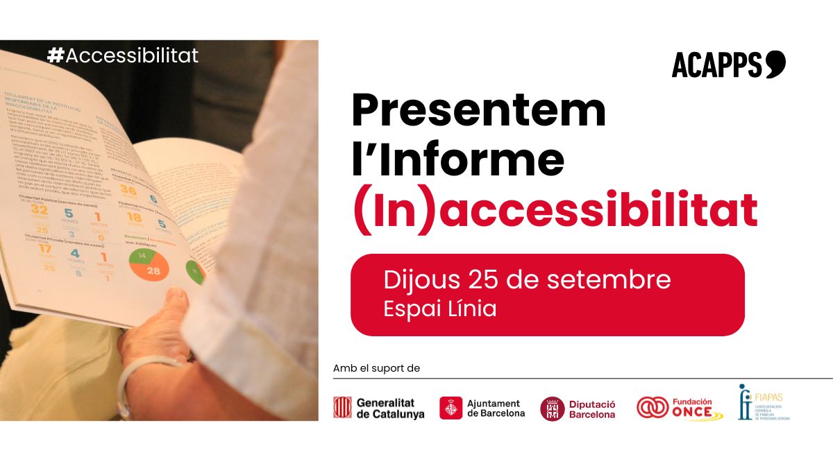 Coincidint amb el Dia Internacional de les Persones amb #Sordesa dijous posem sobre la taula un dret fonamental: que les persones amb sordesa puguin accedir a qualsevol informació o servei i no quedin excloses d'enlloc!
#InformeACAPPS25
👉A l'<a href="/espailinia/">Espai Línia</a> 
acapps.org/web/2025/09/10…