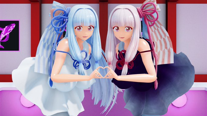 仲良しが一番だと思います
#むちむちな茜ちゃんシリーズ 
#むちむちな葵ちゃんシリーズ 