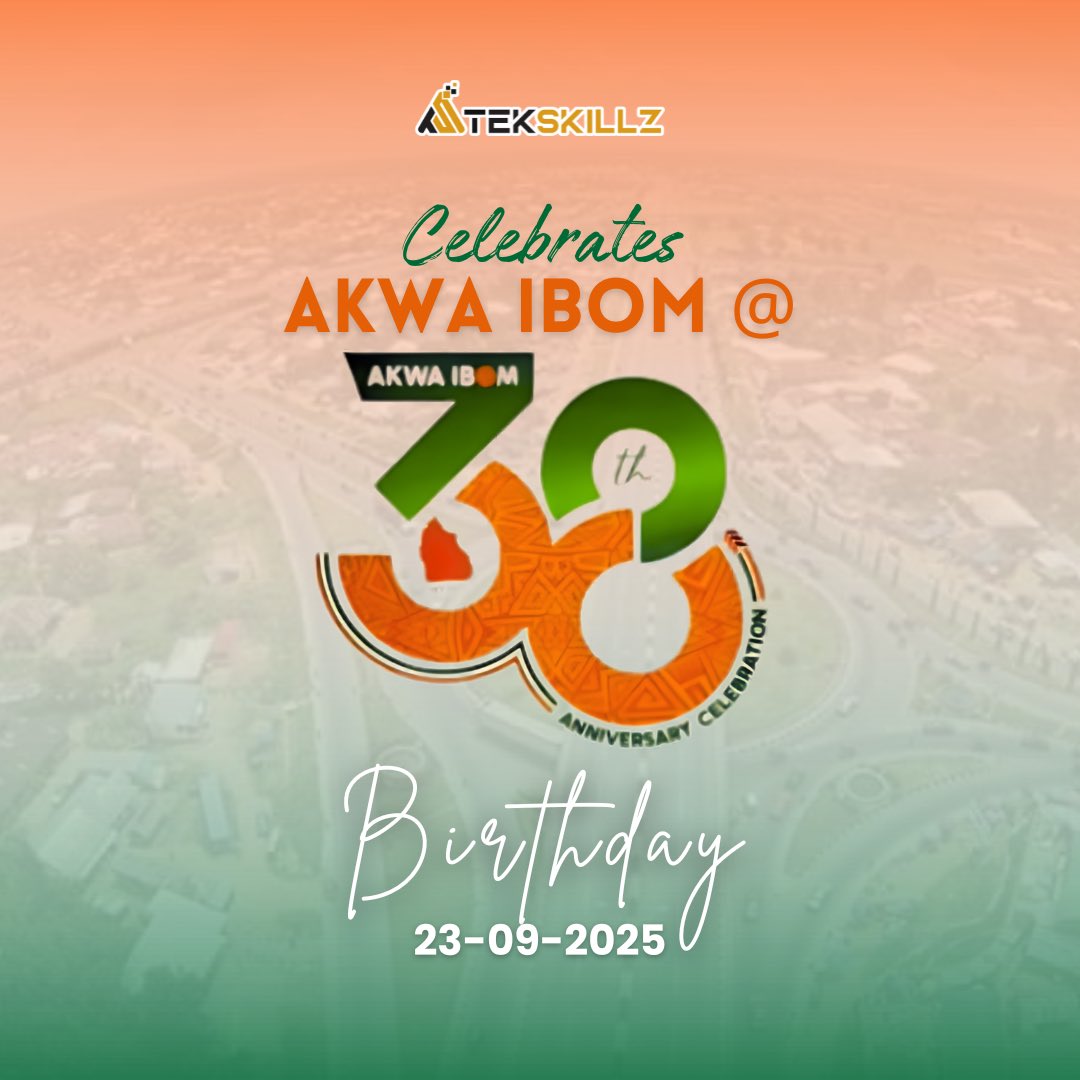 TekskillzTech's tweet image. 🎉 Happy 38th Anniversary, Akwa Ibom! 🎉

👉 Share your love for Akwa Ibom in the comments and let’s celebrate together!

#AkwaIbomAt38 #AkwaIbomCelebration #UnityAndProgress #LandOfPromise #NigeriaCulture #StateAnniversary #ProudlyAkwaIbom
