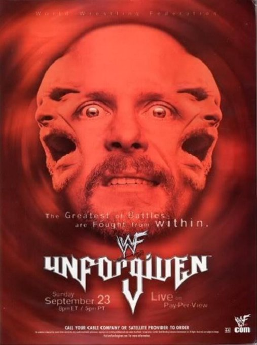 wrestle_hist's tweet photo. 9/23/2001
The Unforgiven poster.
#WWF #WWE #Unforgiven #StoneColdSteveAustin #Austin316 #TheTexasRattlesnake #WHAT #HellYeah #ThatsTheBottomLine #MellonArena #Pittsburgh #Pennsylvania https://t.co/FXZGnSDBB9