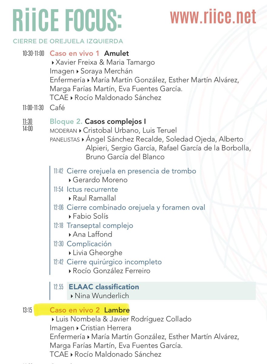 IberiaSmt's tweet photo. Pasado mañana jueves 13:15h en el #RIICE tendrá lugar un caso en directo con nuestro dispositivo de cierre de Orejuela #LAMBRE con @luisnombela y J. Rodríguez Collado desde la sala de #Hemodinamica del Hospital Clínico de Salamanca. @scardiosal 
#LAMBRE #LAA 

Descargo de responsabilidad: LAMBRE es una marca comercial de Lifetech Scientific (Shenzhen) Co., Ltd. ("Lifetech"). SMT Iberia es el distribuidor autorizado de Lifetech para España.