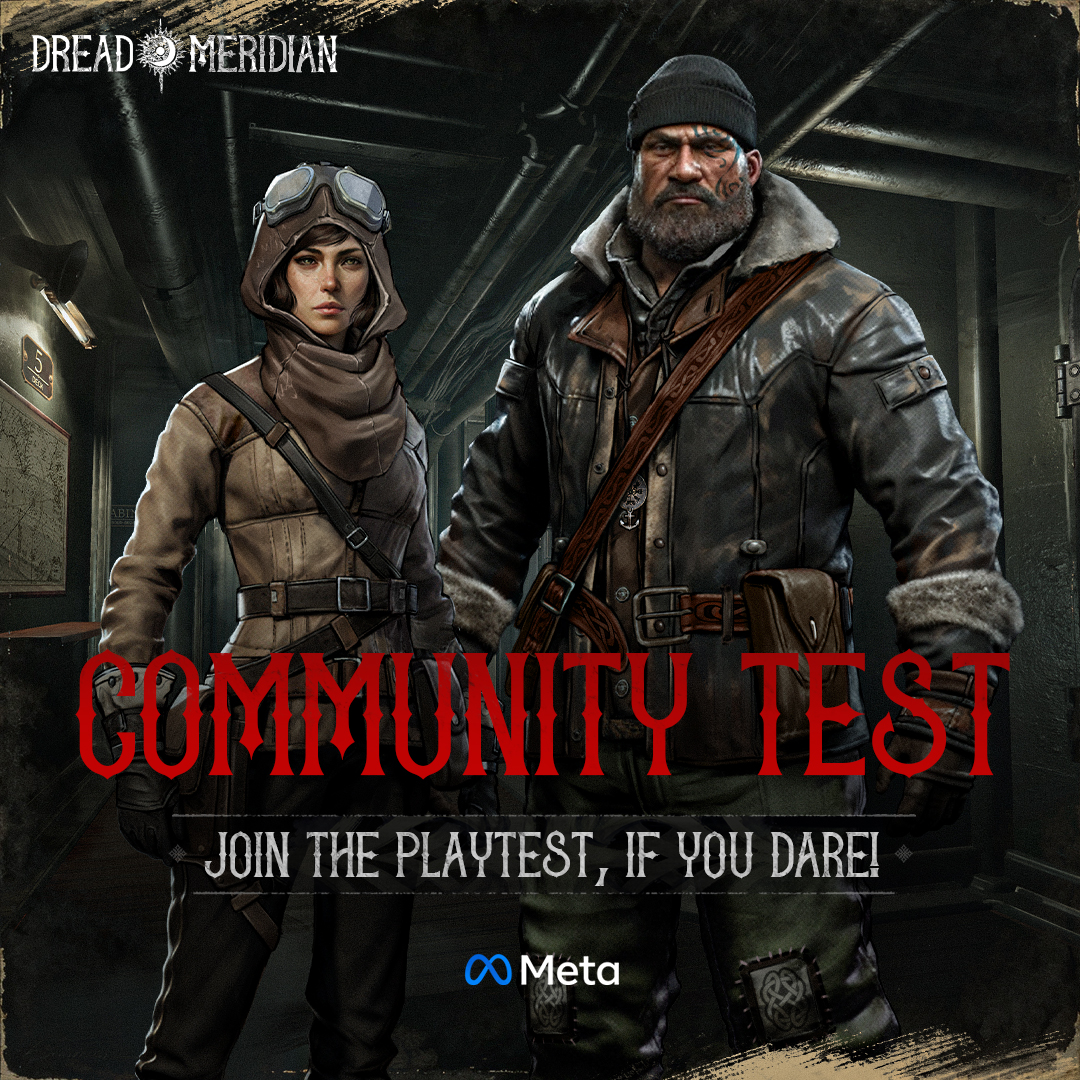 🔦 Dread Meridian Upcoming Playtest - Enter If You Dare 👁️
Our First Community Test is coming soon… and we’re looking for you to join!

👉 Sign-up Link: user.outweisurvey.com/v2/?sid=68cb94…
📅 Start Date: 2025/09/30
🎮 Devices: Meta Quest 2, 3, and 3s

#DreadMeridian #DreadMeridianPlayTest