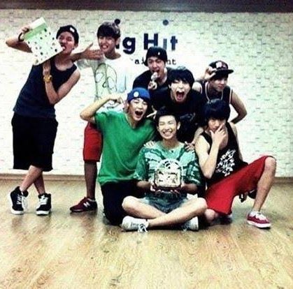 a reminder that this was bts's first group photo after their debut.