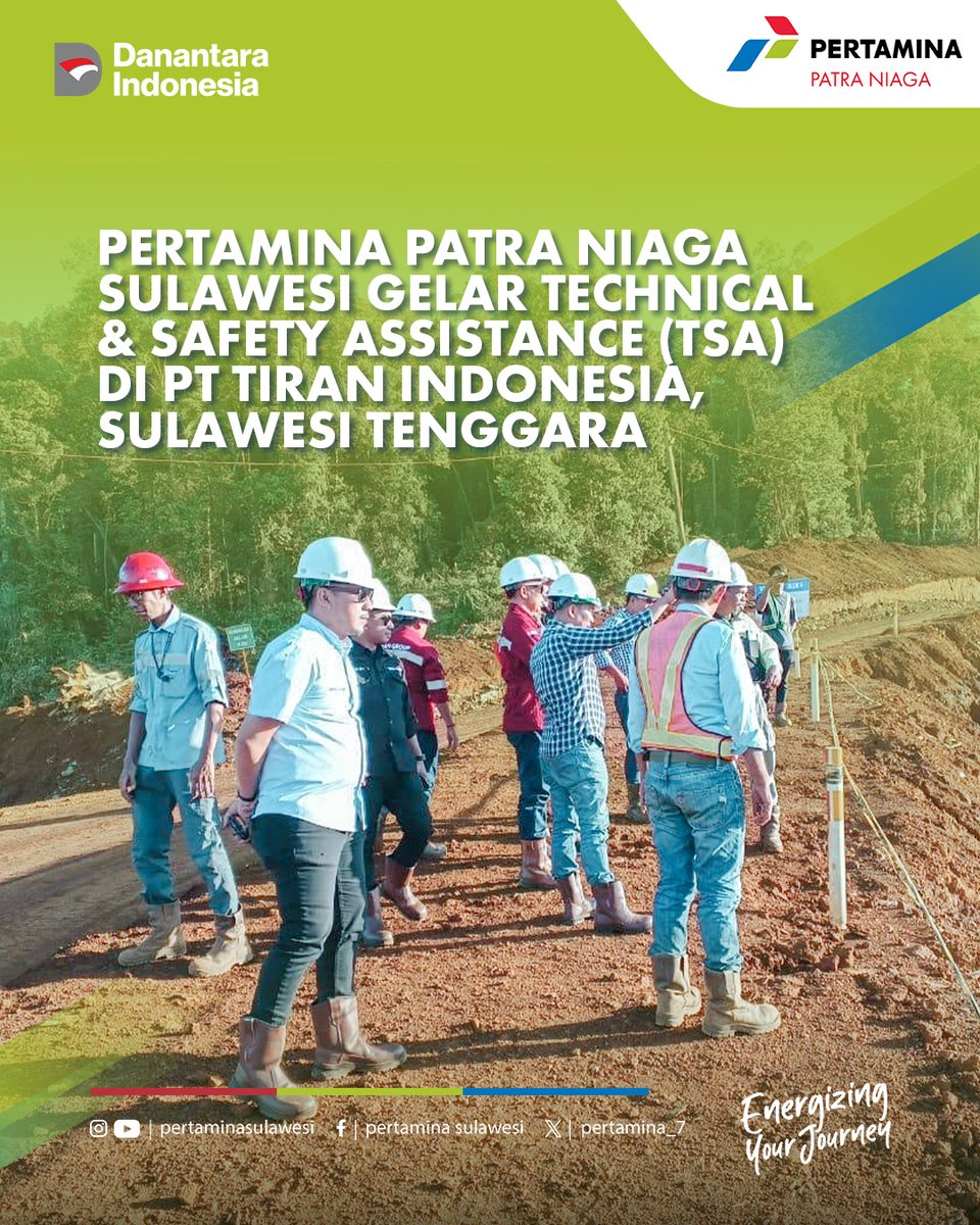 pertamina_7's tweet photo. Pertamina Patra Niaga Regional Sulawesi kembali menghadirkan program Technical & Safety Assistance (TSA), kali ini bersama PT Tiran Indonesia di Konawe Utara, Sulawesi Tenggara. 

Melalui TSA, Pertamina mendampingi langsung operator dan petugas logistik untuk meningkatkan pemahaman teknis, pengelolaan BBM, hingga standar HSSE (Health, Safety, Security, Environment).

Tak hanya soal keamanan, TSA juga mendukung industri agar lebih efisien, profesional, dan berkelanjutan.
Langkah nyata ini sejalan dengan SDGs:
•⁠  ⁠Pekerjaan Layak & Pertumbuhan Ekonomi
•⁠  ⁠Industri, Inovasi & Infrastruktur
•⁠  ⁠Konsumsi & Produksi Bertanggung Jawab

Dengan TSA, Pertamina tak hanya menyediakan energi, tapi juga memastikan pengelolaannya berjalan aman untuk semua.

#PertaminaPatraNiaga #HSSE #TSA #Sulawesi #EnergiUntukNegeri #SustainableFutur