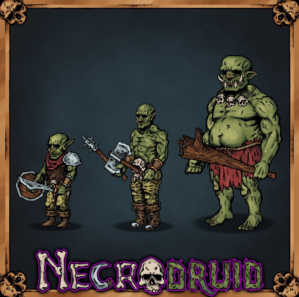 GleeMillGames's tweet photo. A sneak peak into the first lineup of enemies that you will encounter in Necrodruid. I've had a good time working on these bad boiz during my vacation, but next week it's dayjob again, so progress will be slower.
#gamedev #indiegame #gameart https://t.co/QVybGEVsc9