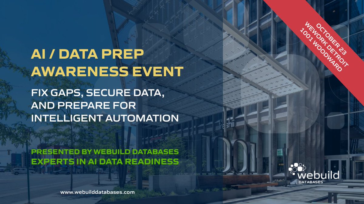 WeShape_AI's tweet image. Your AI is only as smart as your data. Is yours ready? →
webuilddatabases.com/events/data-pr…
#AI #DataManagement