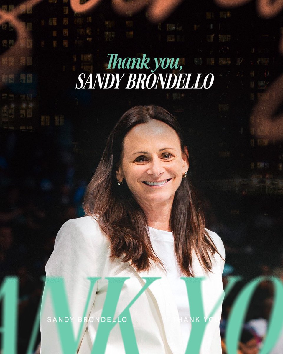 Thank you Coach Sandy, for bringing the Liberty its first championship and leaving an everlasting impact on the franchise.🏆