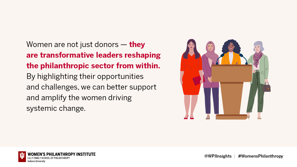 WPIinsights's tweet image. Women are at the forefront of philanthropy’s evolution. By understanding their experiences, we can better champion the leaders moving the sector forward. Learn more: bit.ly/46lHSrx #WomensPhilanthropy