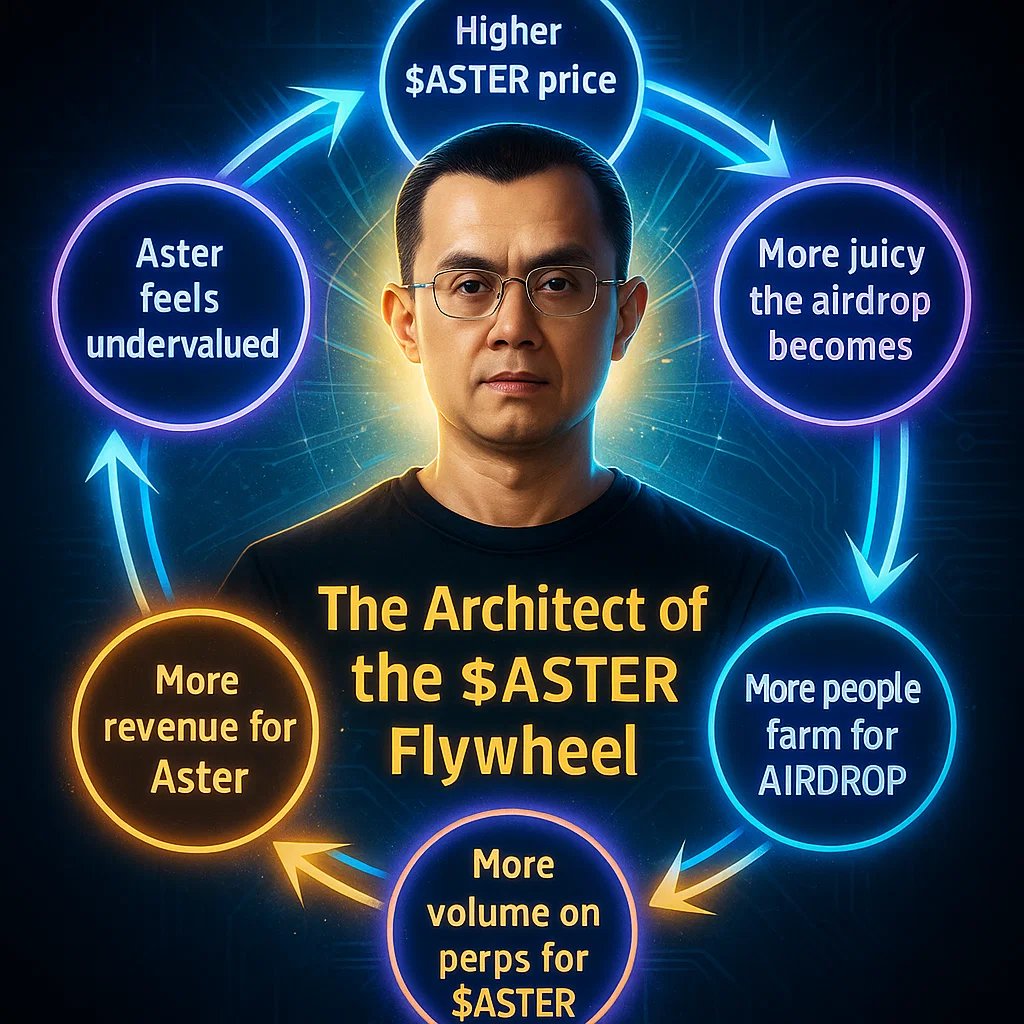 Whale_Guru's tweet image. The $ASTER Flywheel, engineered by @cz_binance ⚡️