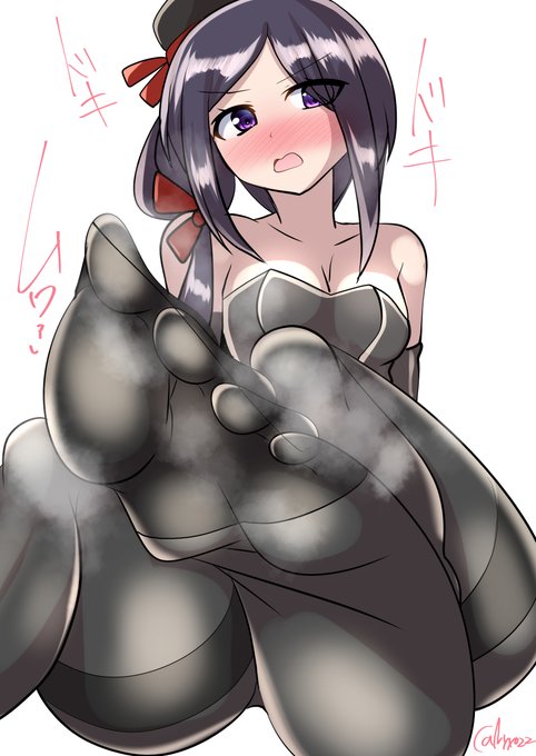 「なんだよ…あたしの足裏が…そんなにいいのか…?///」 ムレムレ黒タイツ有明チャン(ˇωˇ) 進水日おめでとう!(連続2025日目 #艦これ版真剣お絵描き60分一本勝負_20250923 #艦これ版真剣お絵描き60分一本勝負 #10000日チャレンジ #めび環んどろ #有明進水日