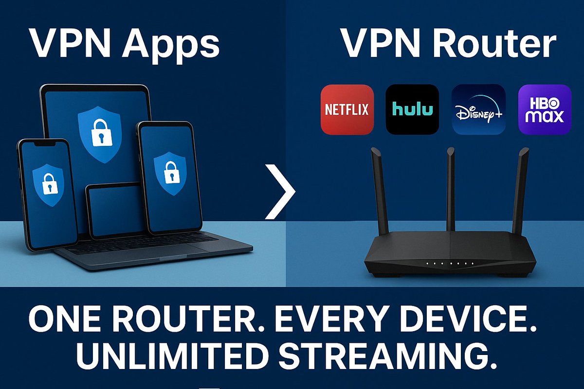 flashrouters's tweet image. VPN router &amp;gt; VPN app for streaming. Here’s why 🎬👇

blog.flashrouters.com/2025/09/19/vpn…

#StreamingNow #Unblock #vpn #Technology #solutionsforyou
