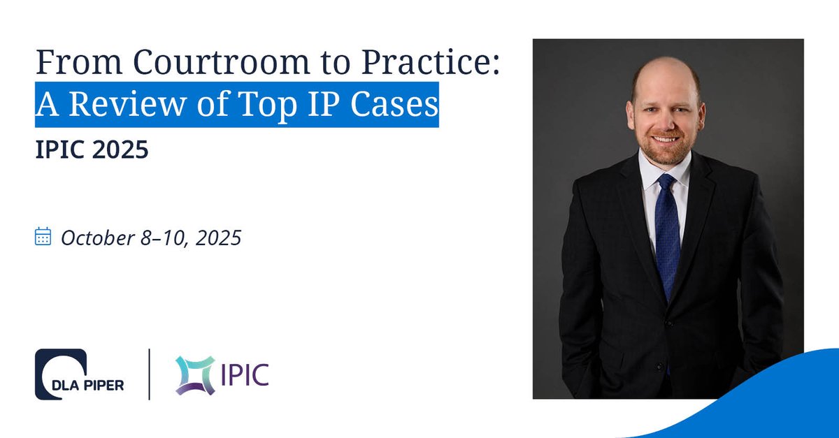 On October 10, Alan Macek joins other experienced lawyers at the IPIC Annual Conference #IPIC2025saskatoon to provide an annual update on leading cases in patent law. 

Find out more and register: spr.ly/6016AVnGC #IPLaw