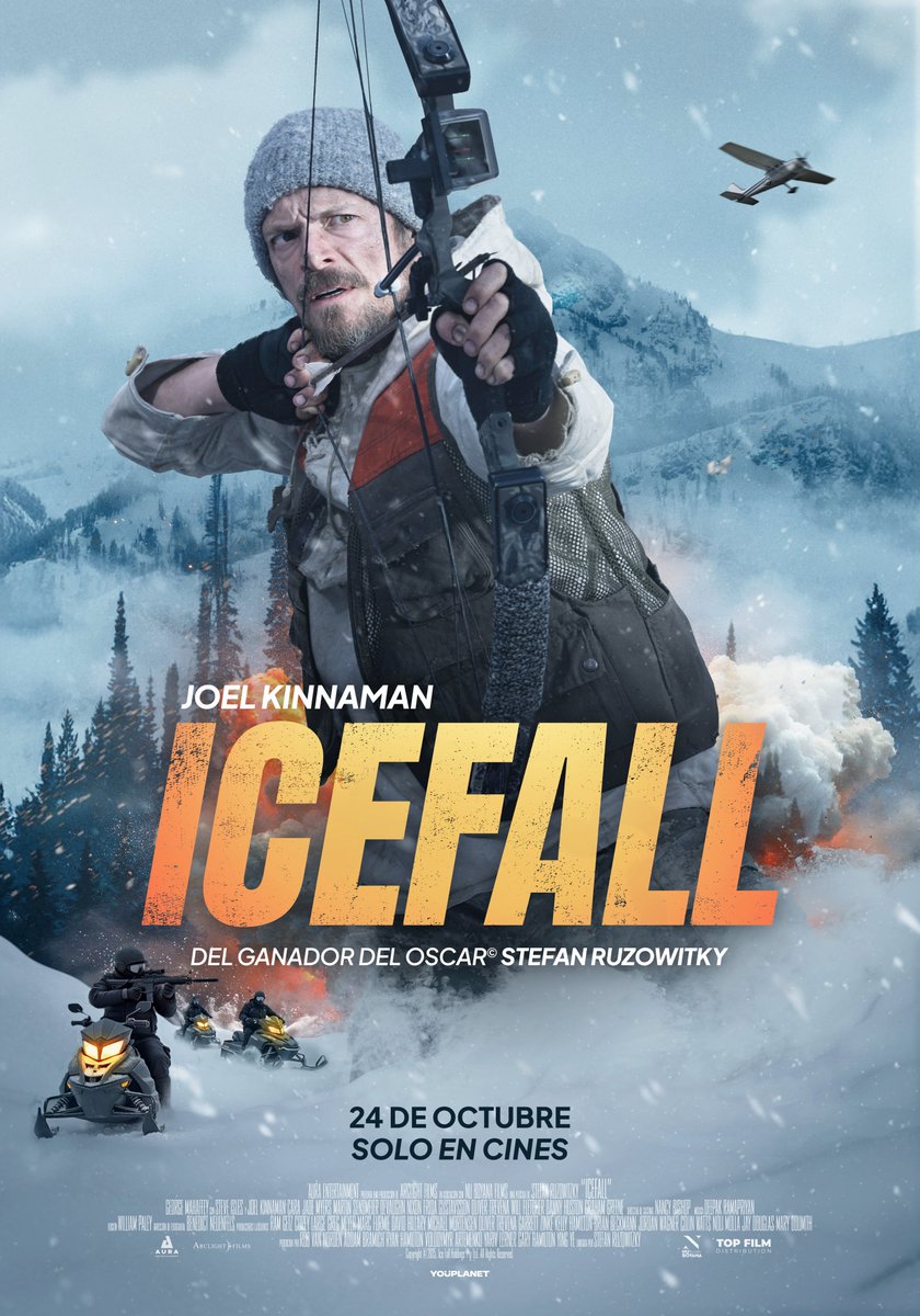 carteles's tweet image. Stefan Ruzowitzky (Los herederos) dirige #IceFall thriller de supervivencia. Un joven guardabosques nativo americano captura a un cazador furtivo que conoce la ubicación de un avión estrellado, que transportaba millones de dólares. 24 de octubre en cines wp.me/p31Uqp-1x0M