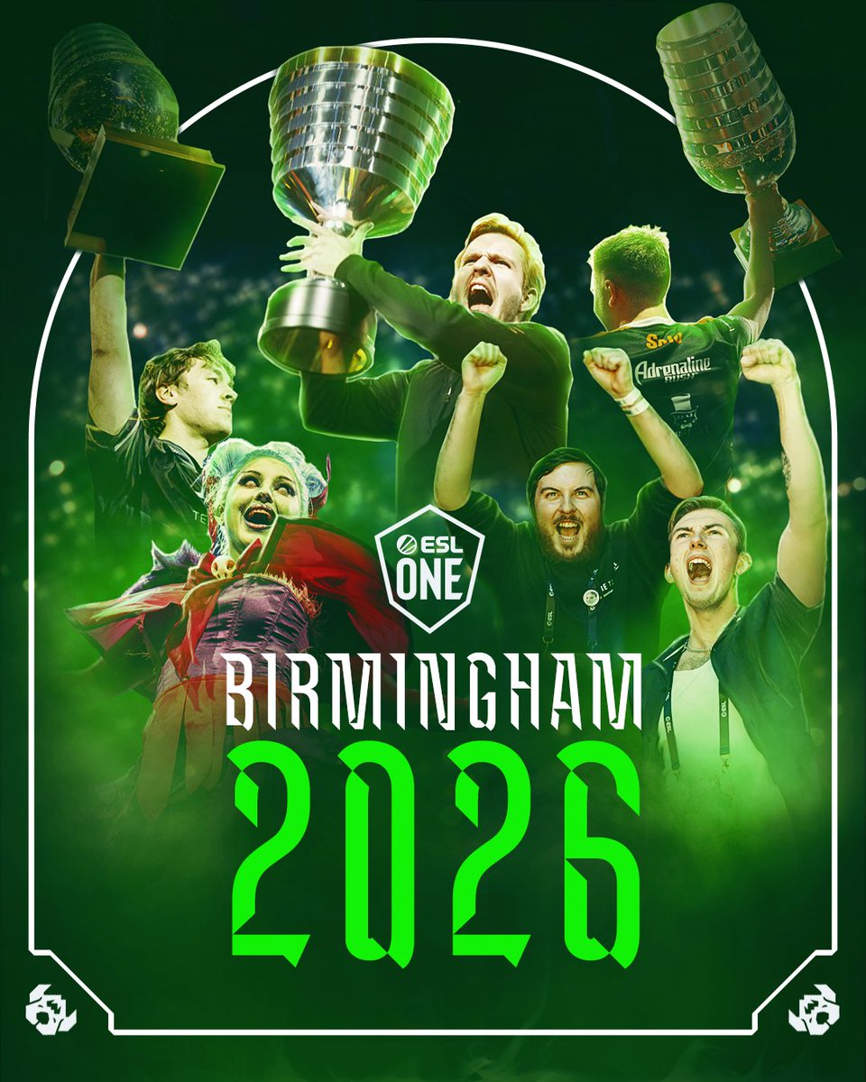 Our biggest Birmingham EVER.

More Teams. 
More Dota. 
An entire new world to explore with #DreamHack.

Get ready for #ESLOne Birmingham 2026! 🙌