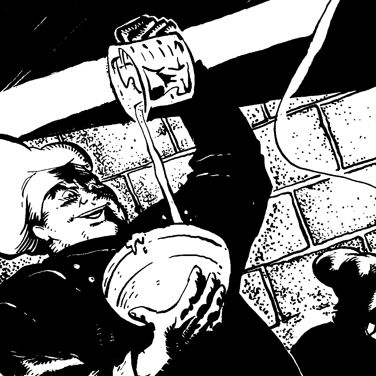 SkilletfireCrew's tweet photo. Colorists! Please contact us with samples and rates for an upcoming opportunity to color a short story for Gimme Five #6! We're paying a page rate for the right colorist. Here's a little black and white artwork for a taste of what you'll be working on. https://t.co/S7paqsEJGg