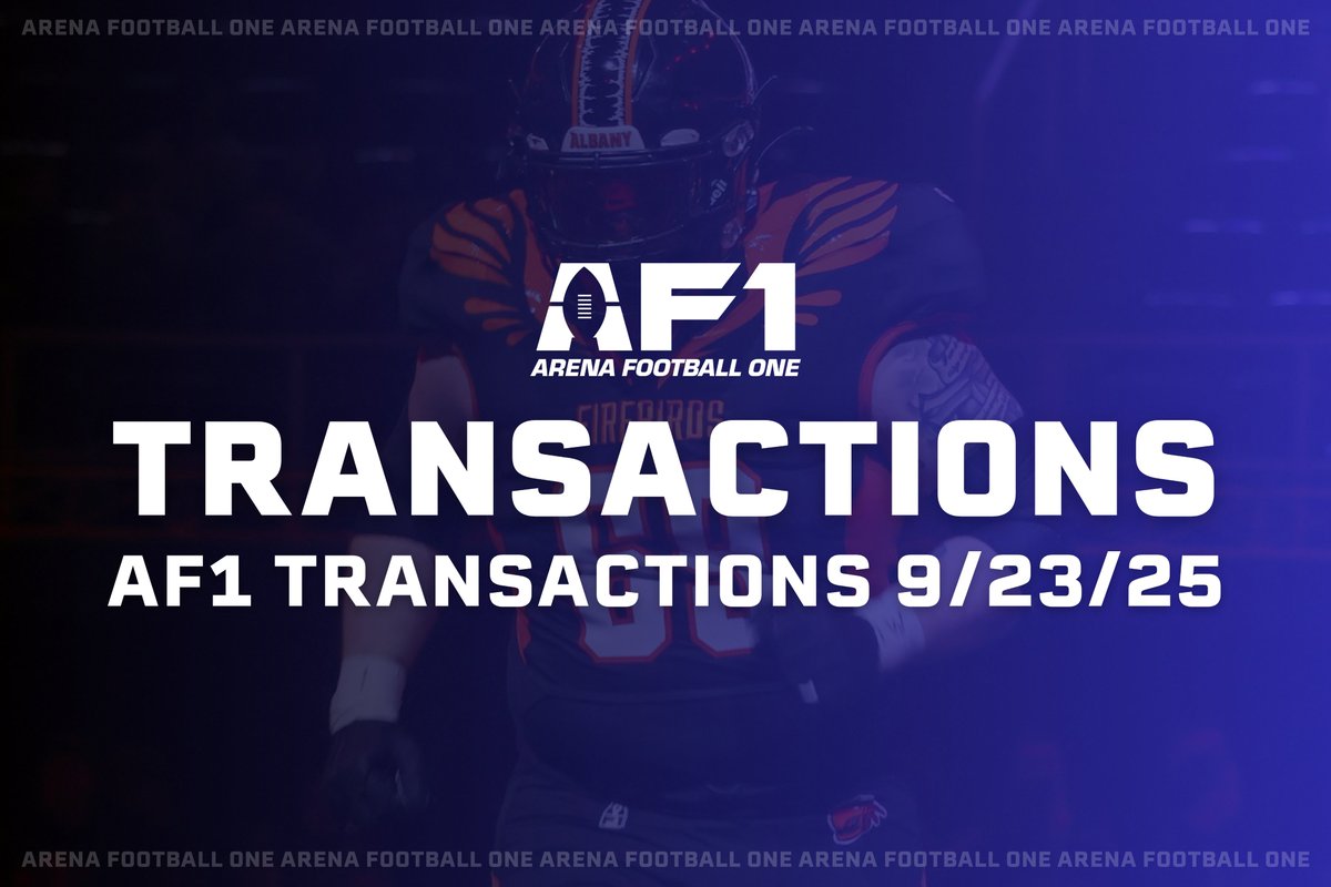 Big signings across the league in today’s AF1 Transactions Update for September 23, 2025 ⬇️

theaf1.com/news/af1-daily…