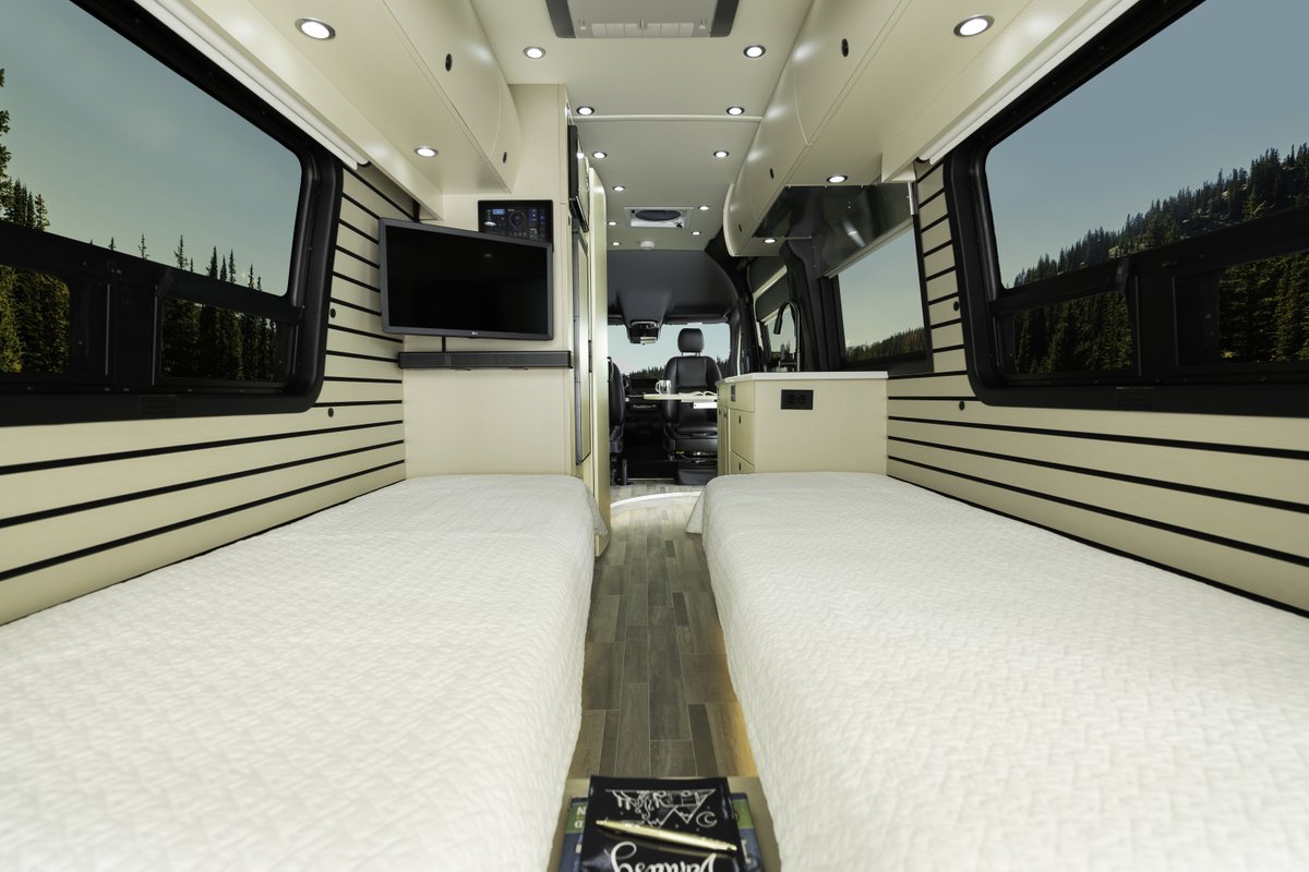 When you said "no dogs on the bed" they assumed you meant YOUR bed.
The Plateau TW features two 30"x74" beds with ample storage below. Perfect for people, pups, or both.

Discover the Plateau TW: pleasureway.com/models/plateau…