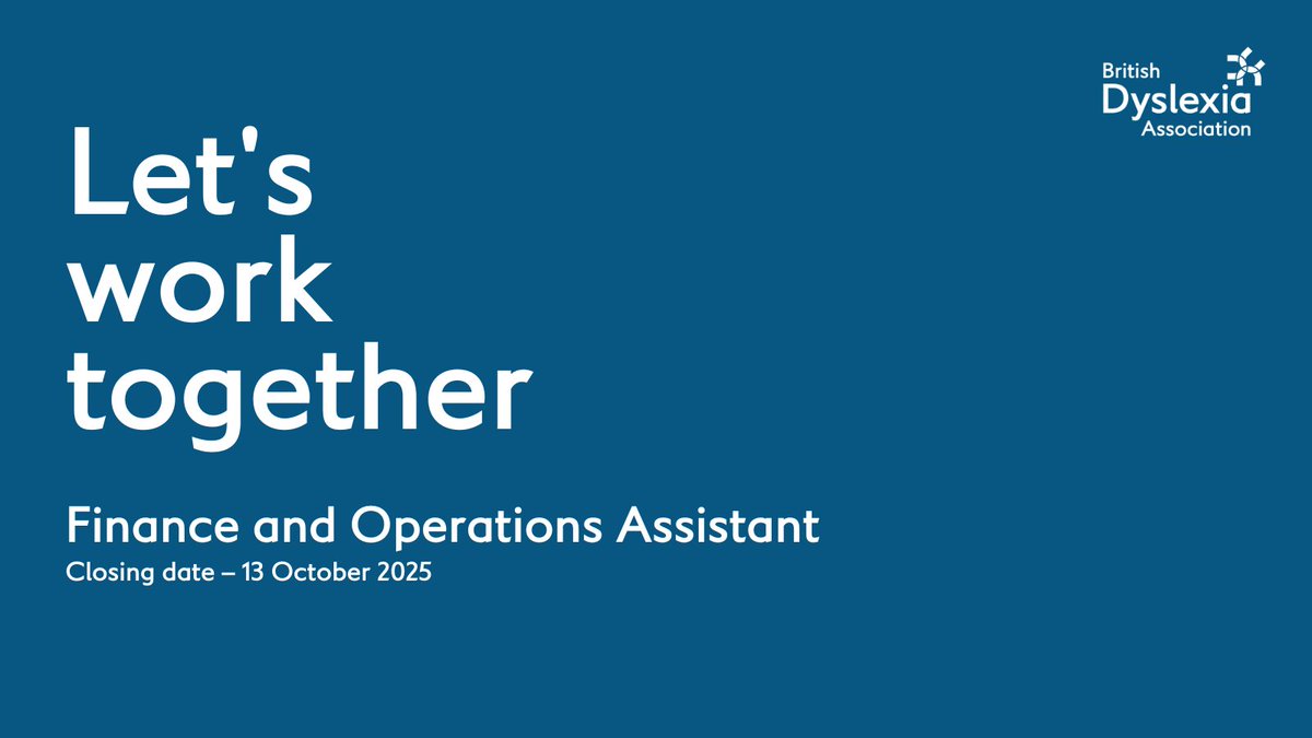 BDAdyslexia's tweet image. Join our team!

We’re looking for a part-time Finance and Operations Assistant to help support our financial processes and our mission to make the world more inclusive for people with dyslexia.

Apply now 👉 bit.ly/3KaLC7Z

#CharityJobs #Jobs #DyslexiaSupport #JobRole
