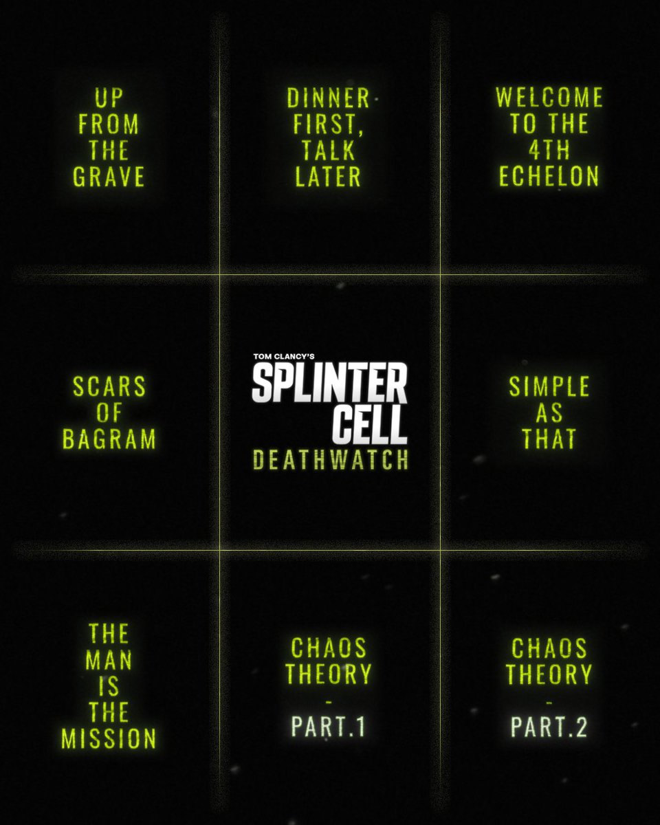SplinterCell's tweet image. Intel received...
Episode Titles confirmed