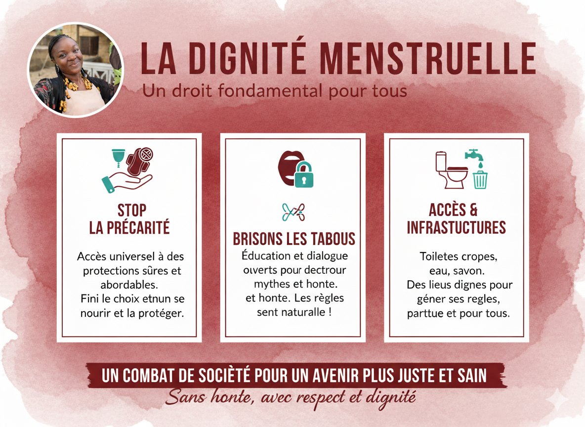 EdithAssangbe's tweet image. La dignité menstruelle, c'est un droit, pas un privilège. 🩸 C'est un combat contre la précarité et les tabous.
✅ Accès aux protections
✅ Éducation pour tous
✅ Infrastructures dignes
Ensemble, agissons pour un avenir plus juste et sain. #DignitéMenstruelle #Santé