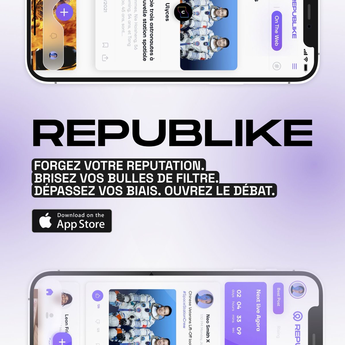 🔥 Le moment est venu ! Republike débarque officiellement sur mobile.
Un réseau social où l’humain passe avant l’algorithme, où la qualité prime sur le buzz, et où chaque voix compte, vraiment.
📲 Disponible dès maintenant sur l'App Store : apps.apple.com/fr/app/republi…
(🧵 thread