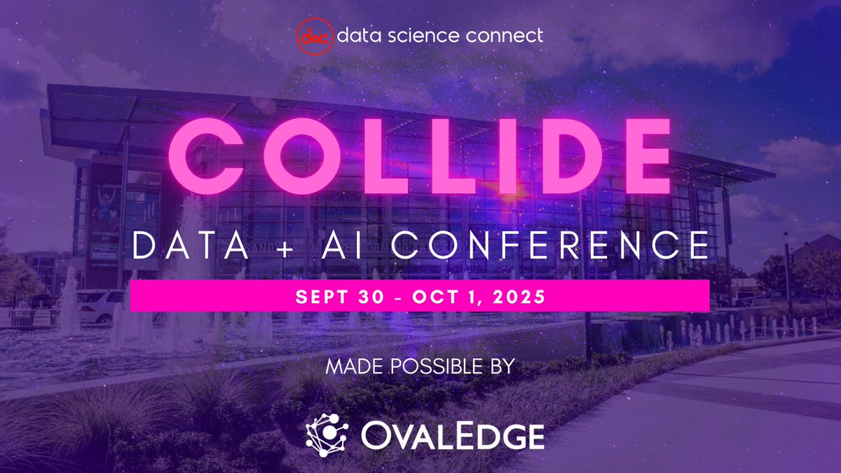 OvalEdgeData's tweet image. Stop by our booth, #203 on the Byers Mezzanine, and meet our incredible team at the Collide Data + AI conference in Atlanta!

📍 Where: Sandy Springs Performing Arts Center (Atlanta, GA)
⏰ When: Sept 30 - Oct 1, 2025

See you there!

#COLLIDE2025 #CollideConference