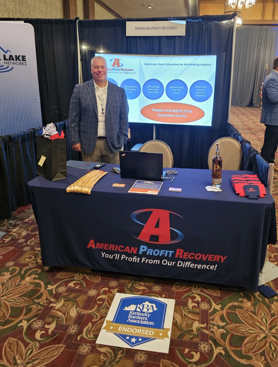 Matt is at the Kentucky Bankers Association annual convention this week.  If you're in town go see him at booth #9! American Profit Recovery is proud to be endorsed by KBA and grateful for our long-term relationship.