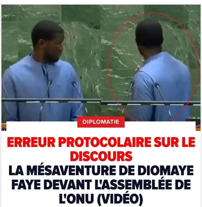 DelphineSankara's tweet image. 🛑Sénégal🇸🇳/Le #Zelensky de l&apos;#Afrique, le comédien @PR_Diomaye est allé renverser la calebasse de bouille à l&apos;#ONU.

Arrivé devant le pupitre des #Nations_Unies, #Diomaye n&apos;y a pas trouvé son discours.

S&apos;en est suivi de longues secondes de silence et de solitude avant
1/2