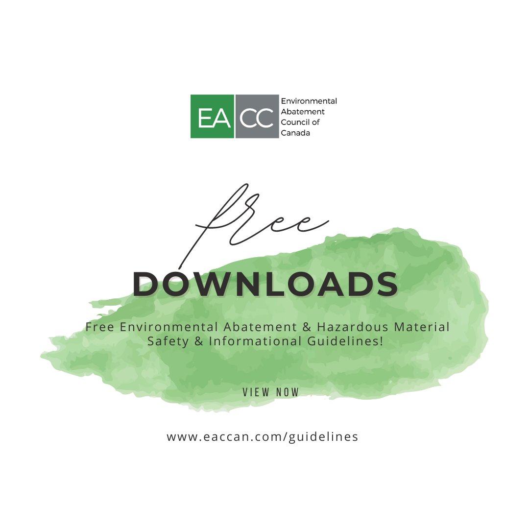 EACCanada's tweet photo. Did you know? EACC offers free guidelines &amp; documents to strengthen safe abatement practices. Stay informed &amp; download resources:
🌐 https://t.co/zZkKeESdmN
#EACCResources #AbatementStandards https://t.co/63ML1FBfBZ