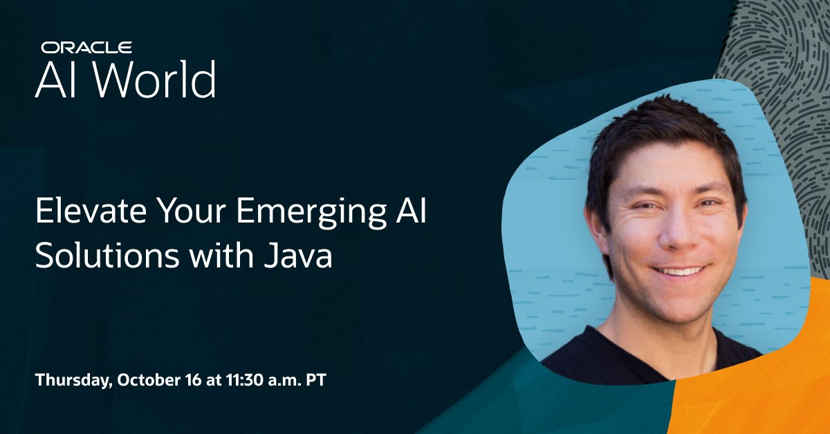 At Oracle #AIWorld, Chad Arimura will cover recent developments in the Java platform that allow for more efficient model inference and training, innovations in the Java ecosystem, and the future Java roadmap relevant to an AI-upskilled workforce. social.ora.cl/6015AZ9dR