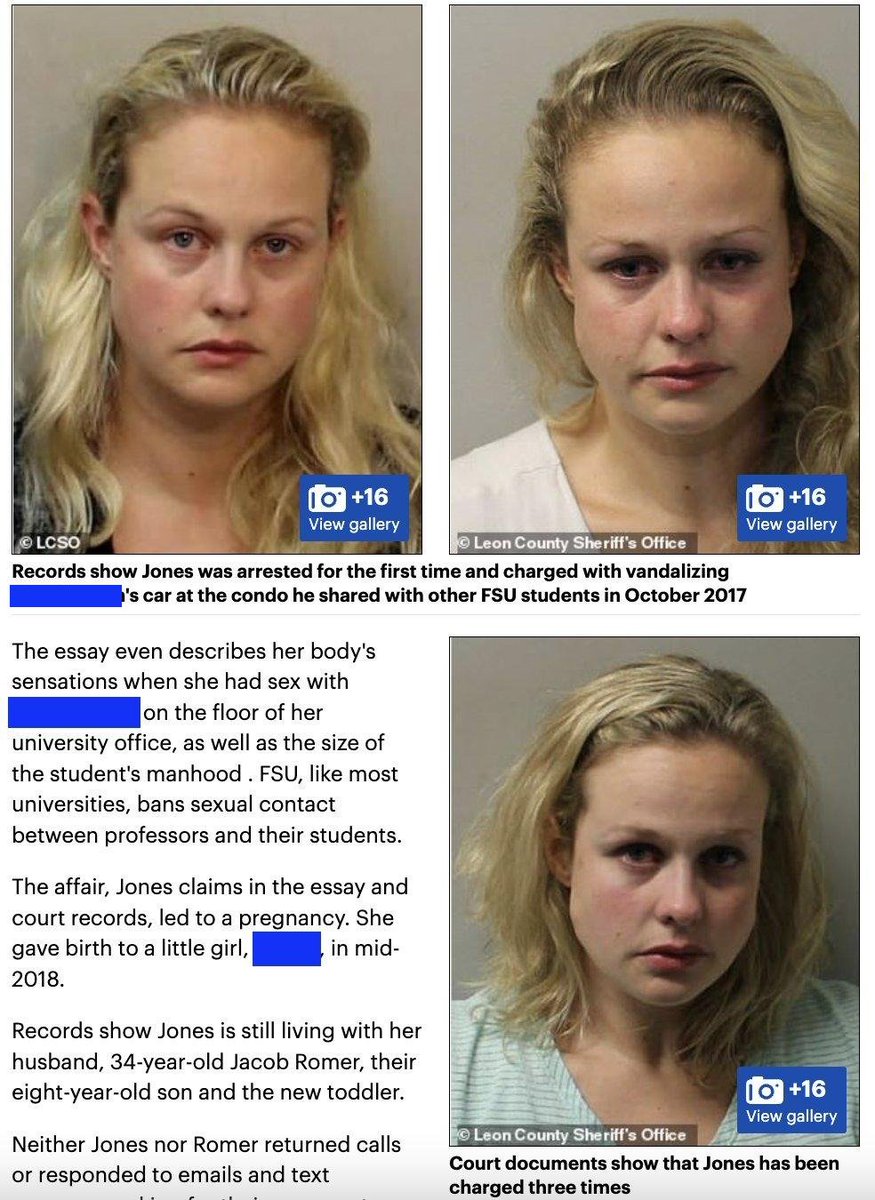 MaxNordau's tweet photo. Unemployed criminal Rebekah Jones hilariously tries to claim that her mugshot is not actually her mugshot.

She claims that the mugshot—taken after she vandalized her stalking victim's car—is a fake photo, as she has been claiming for years. Guess she really doesn't like it.

She also hilariously claims that one of the mugshots is a "false hacking charge" even though she signed a document admitting guilt for that hacking charge.

She ALSO absurdly claims that one of mugshots is for "posting story about being SA'd." In reality, it was for sending explicit images of her stalking victim to his parents and employer. Yes, I'm serious.