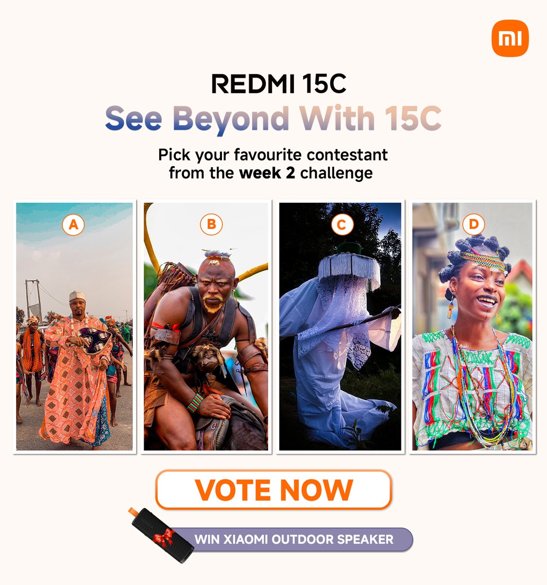 XiaomiNigeria's tweet image. Spotlight on our Week 2 Champion!  Big cheers to @omotoshanstudio for shining brightest in the #Redmi15C “See Beyond With 15C” challenge. 📸

Your lens told the story, and the community chose YOU as the winner! 🏆

#Redmi15C #SeeBeyondWith15C #PhotographyChallenge