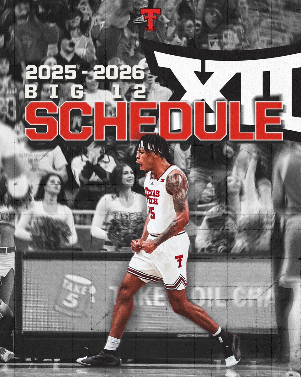 TexasTechMBB's tweet image. See you soon, Red Raider Nation! 

The @Big12Conference schedule is set ⬇️