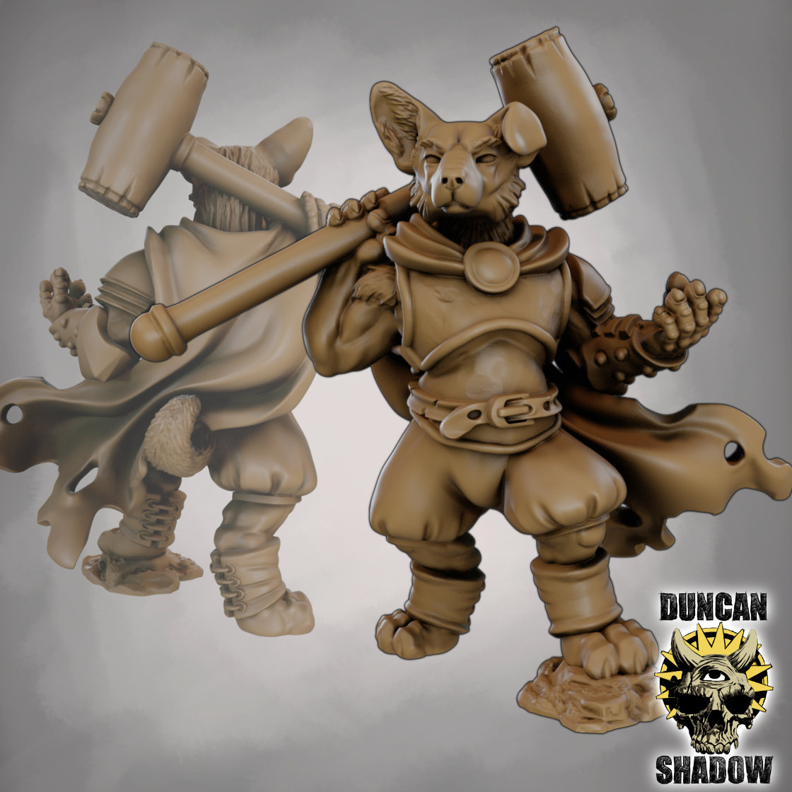 A few of my Dog folk sculpts 
Sculpted for 3d printing 

Come with pre supported options 

#dnd