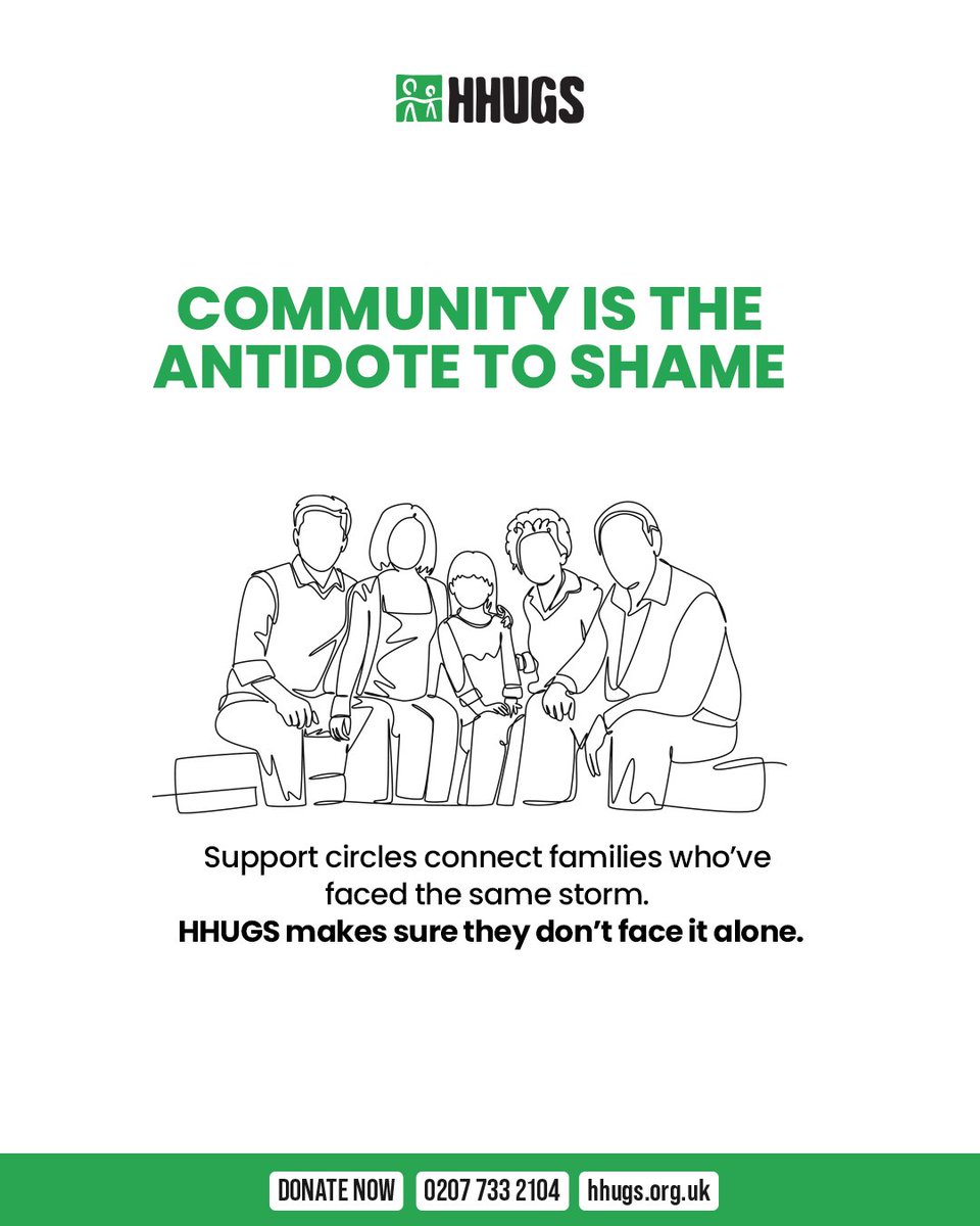 Families facing stigma often feel isolated. HHUGS creates support circles that bring them together, so they don’t have to face it alone.

Donate today at hhugs.org.uk

#HHUGS #HHUGSCharity #SupportFamilies #CommunityCare #DonateNow