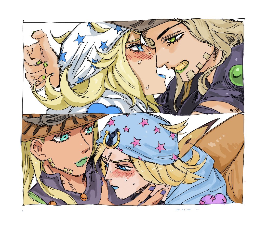 jojo_2waka's tweet photo. 絵チャ　アニメ×原作ジャイジョニジャイ https://t.co/d7JZTJ9UyH